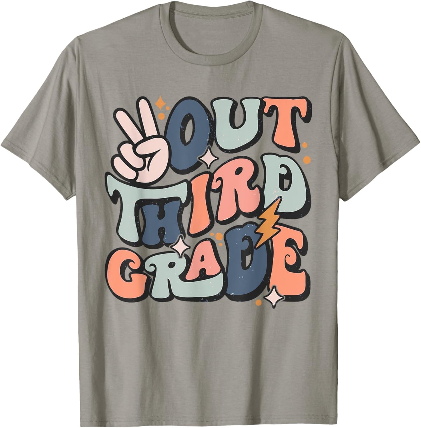 Last Day Of 3rd Grade Peace Out Third Grade Graduation T-Shirt - T-Shirt | Sand