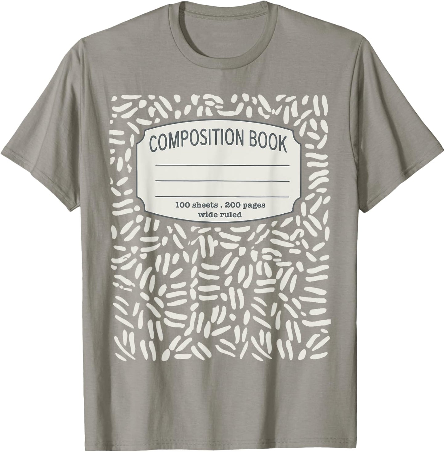 Composition Notebook Costume - Matching Group Halloween T-Shirt - T-Shirt | Sand