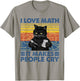 Black Cat Teacher I Love Math It Make People Cry Women T-Shirt - T-Shirt | Sand