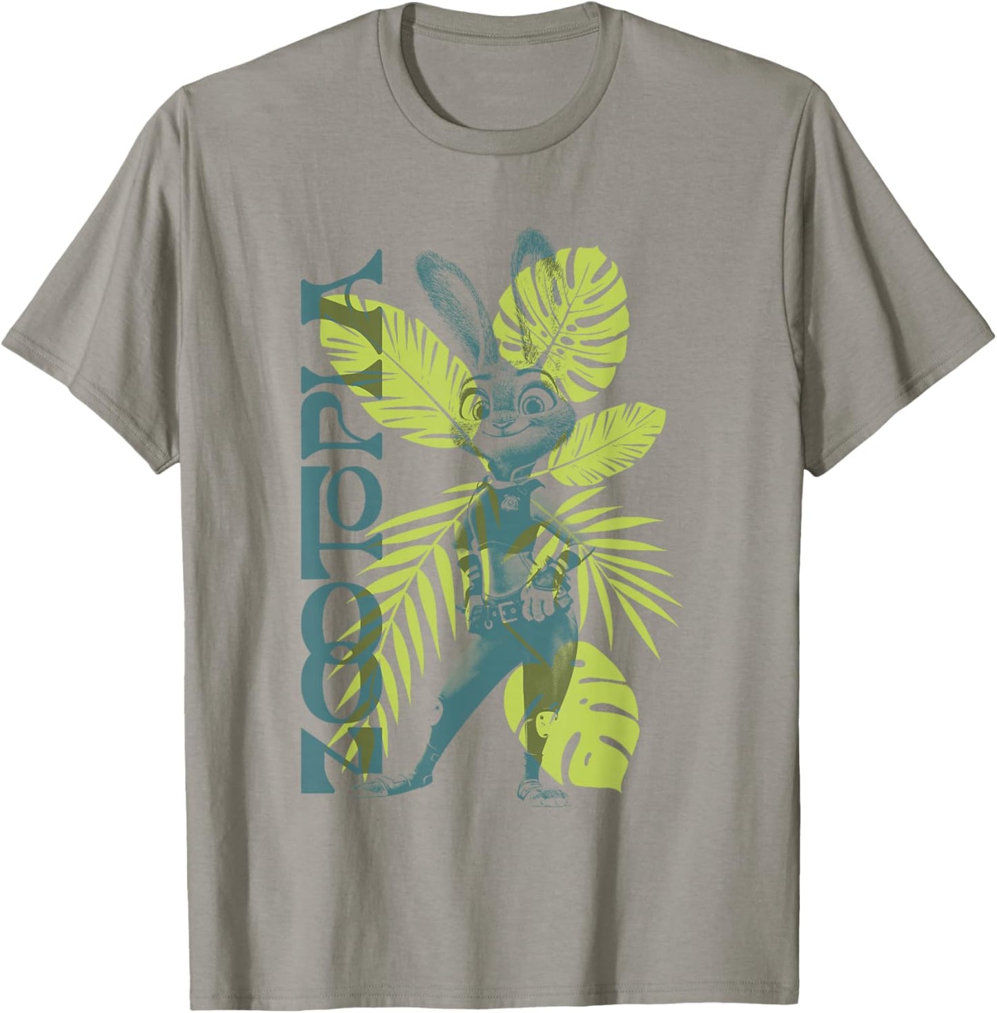 Disney Zootopia Spring Tropical Judy Hopps Leaf Pattern T-Shirt - T-Shirt | Sand