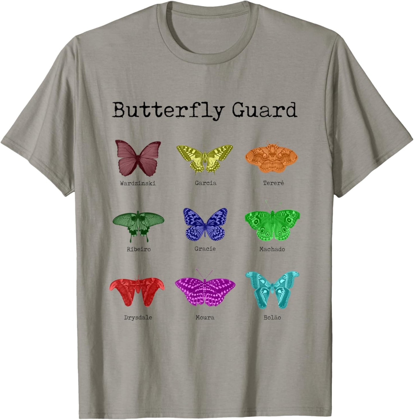 MMA, Brazilian Jiu Jitsu (BJJ) Butterfly Guard T-Shirt - T-Shirt | Sand