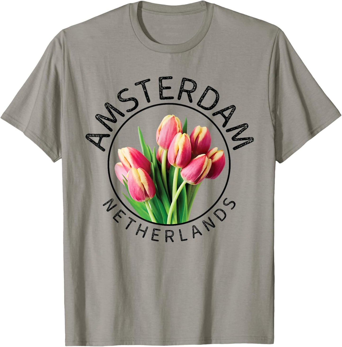 Amsterdam Tulip Festival Gift Netherlands Tulips T-Shirt - T-Shirt | Sand
