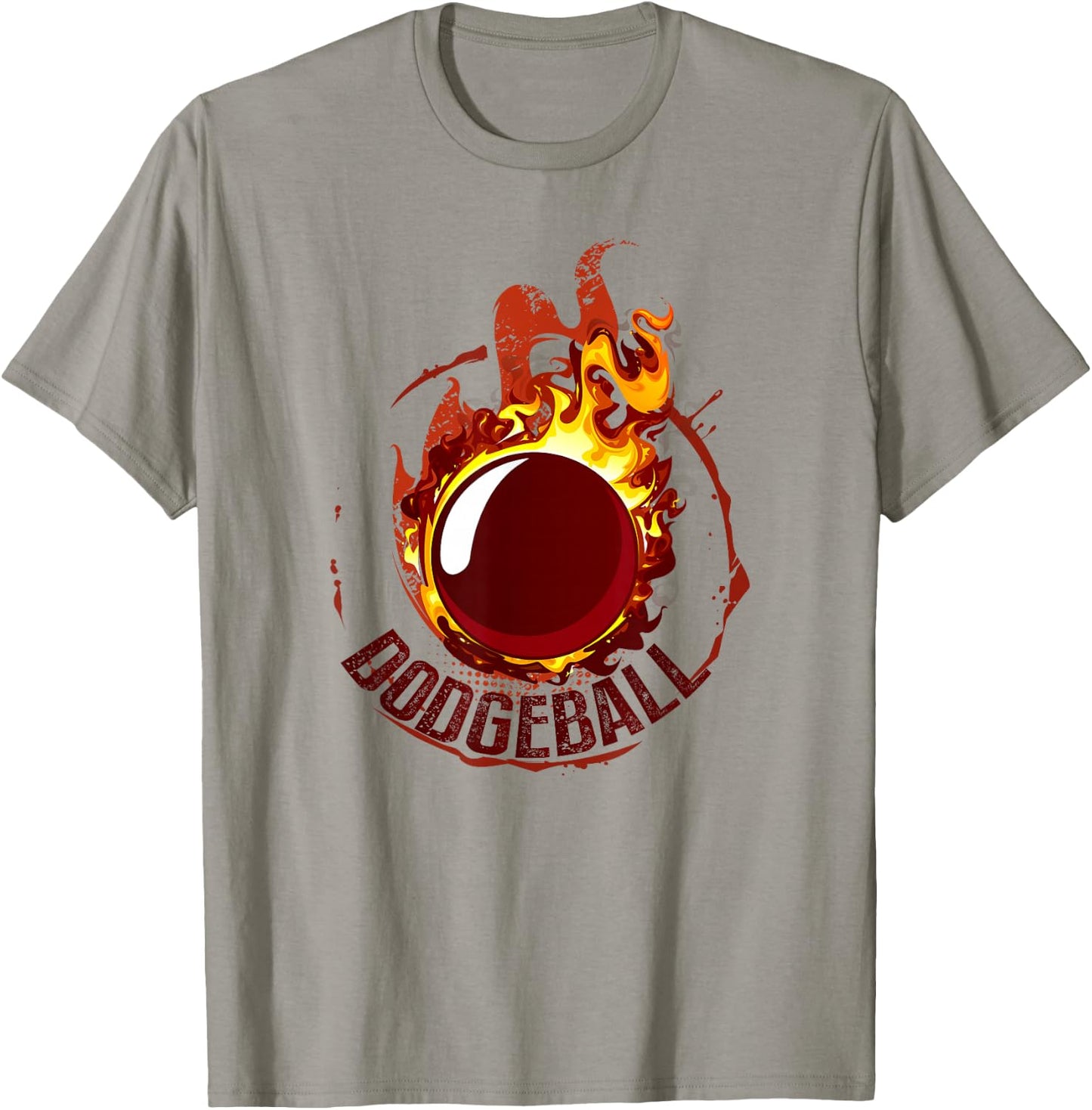 Dodgeball Ball on Fire T-Shirt - T-Shirt | Sand
