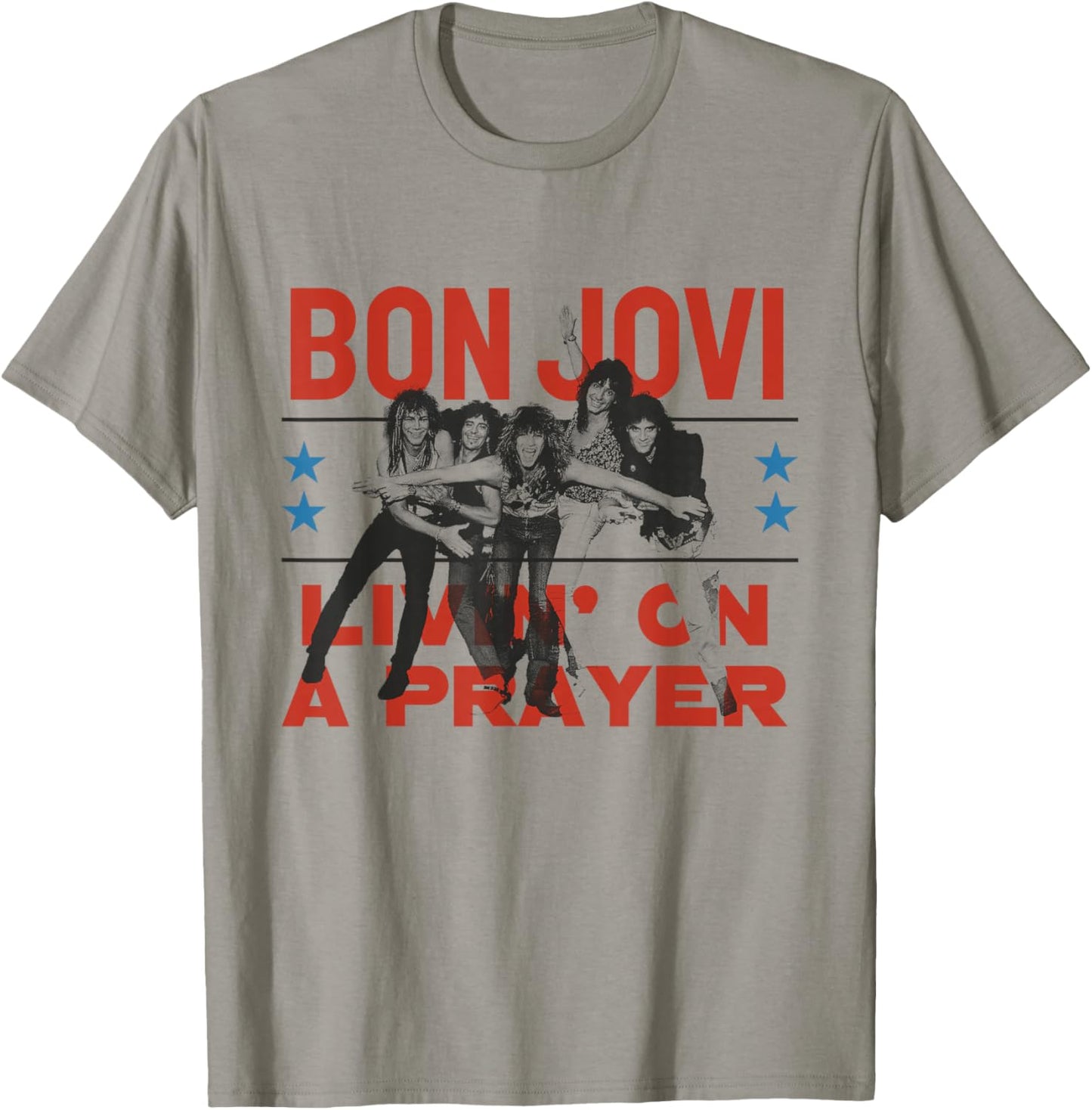 Official Bon Jovi Livin' On A Prayer T-Shirt - T-Shirt | Sand