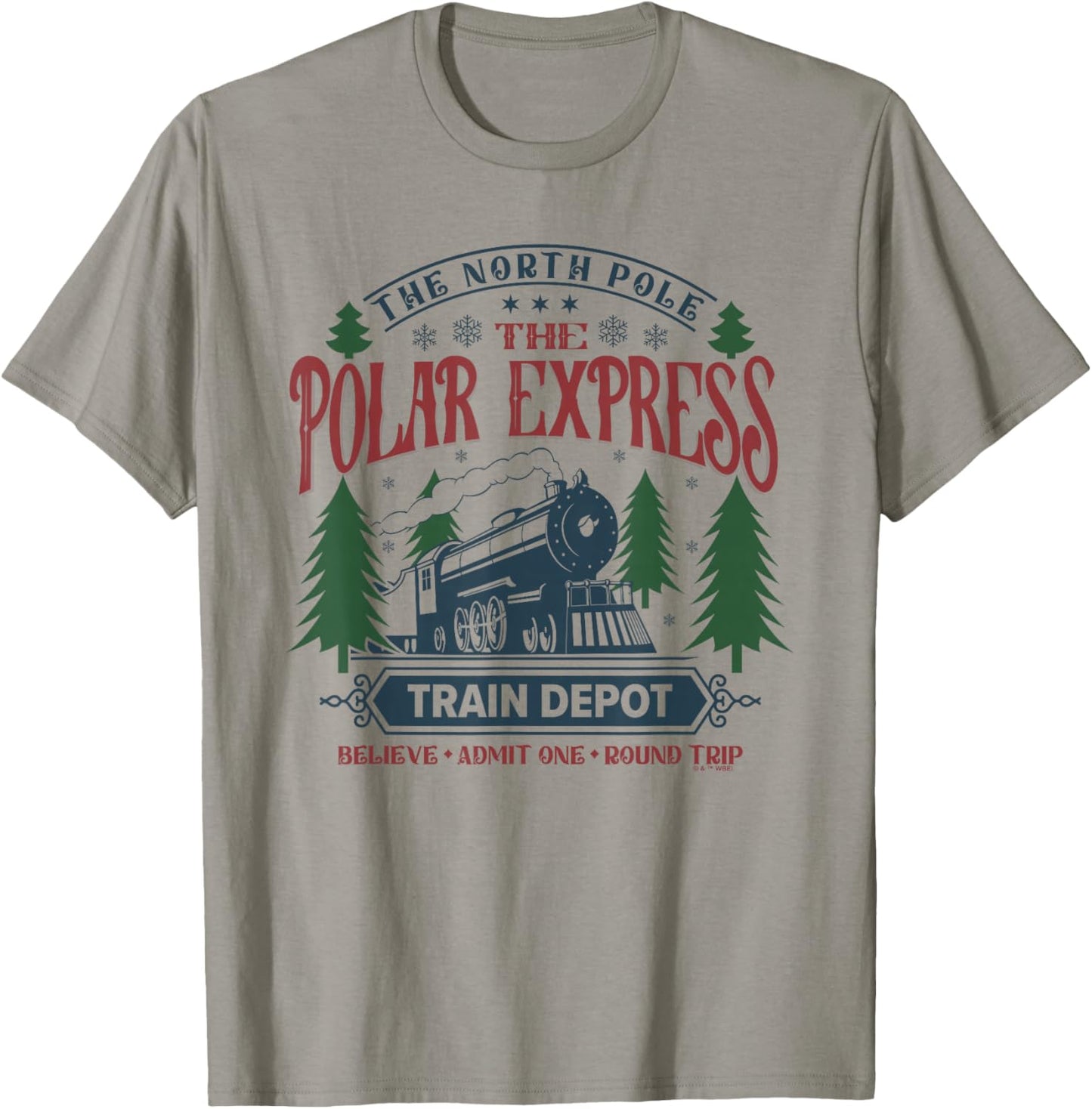 The Polar Express Train Depot T-Shirt - T-Shirt | Sand