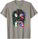 Mexirican Girl Women Half Mexican And Puerto Rican Rico Flag T-Shirt - T-Shirt | Sand