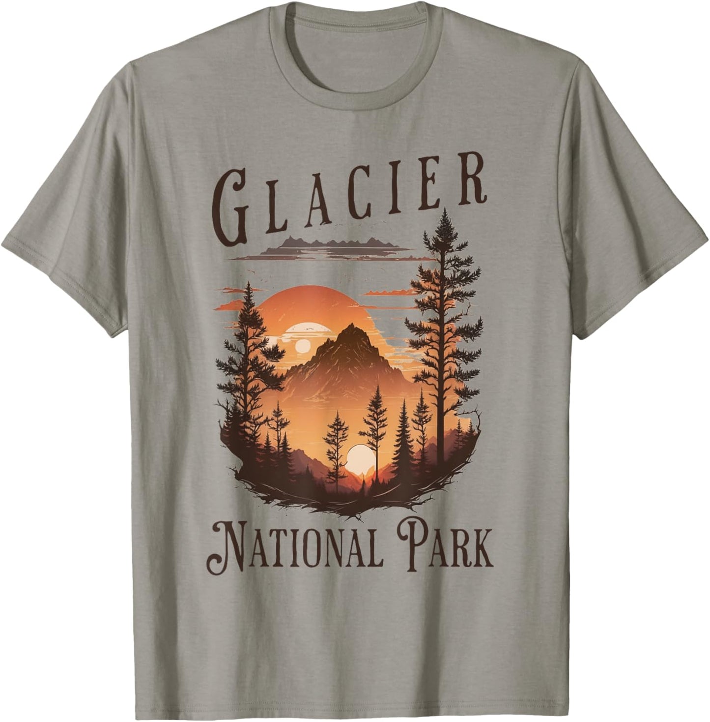 Glacier National Park T-Shirt - T-Shirt | Sand