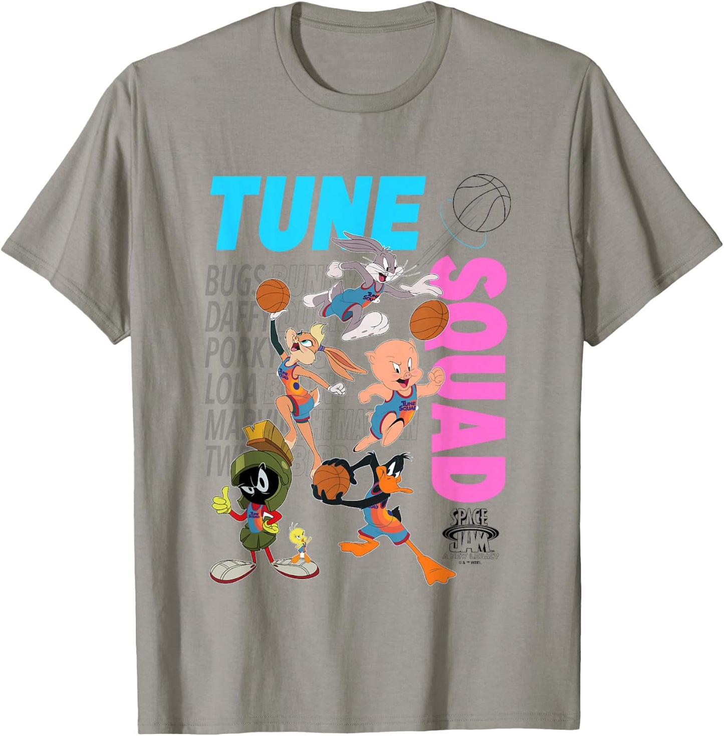 Space Jam: A New Legacy Tune Squad Group Shot Chest Logo T-Shirt - T-Shirt | Sand