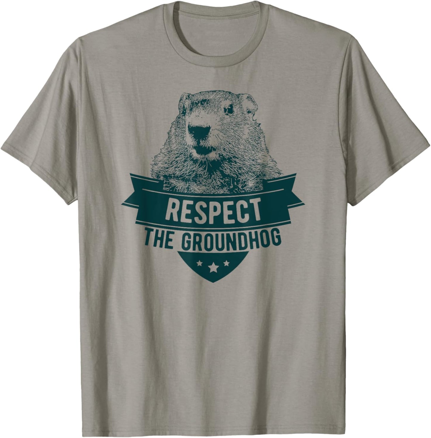 Respect The Groundhog T-Shirt - T-Shirt | Sand