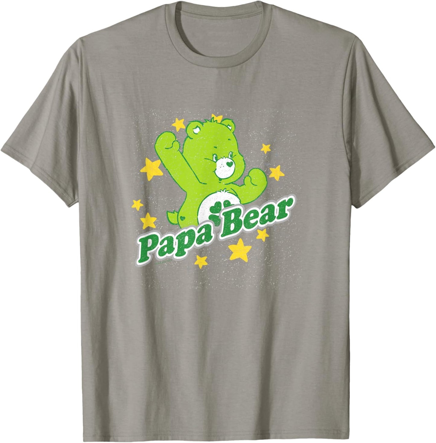 Care Bears Papa Bear Good Luck Bear Vintage Stars Logo T-Shirt - T-Shirt | Sand