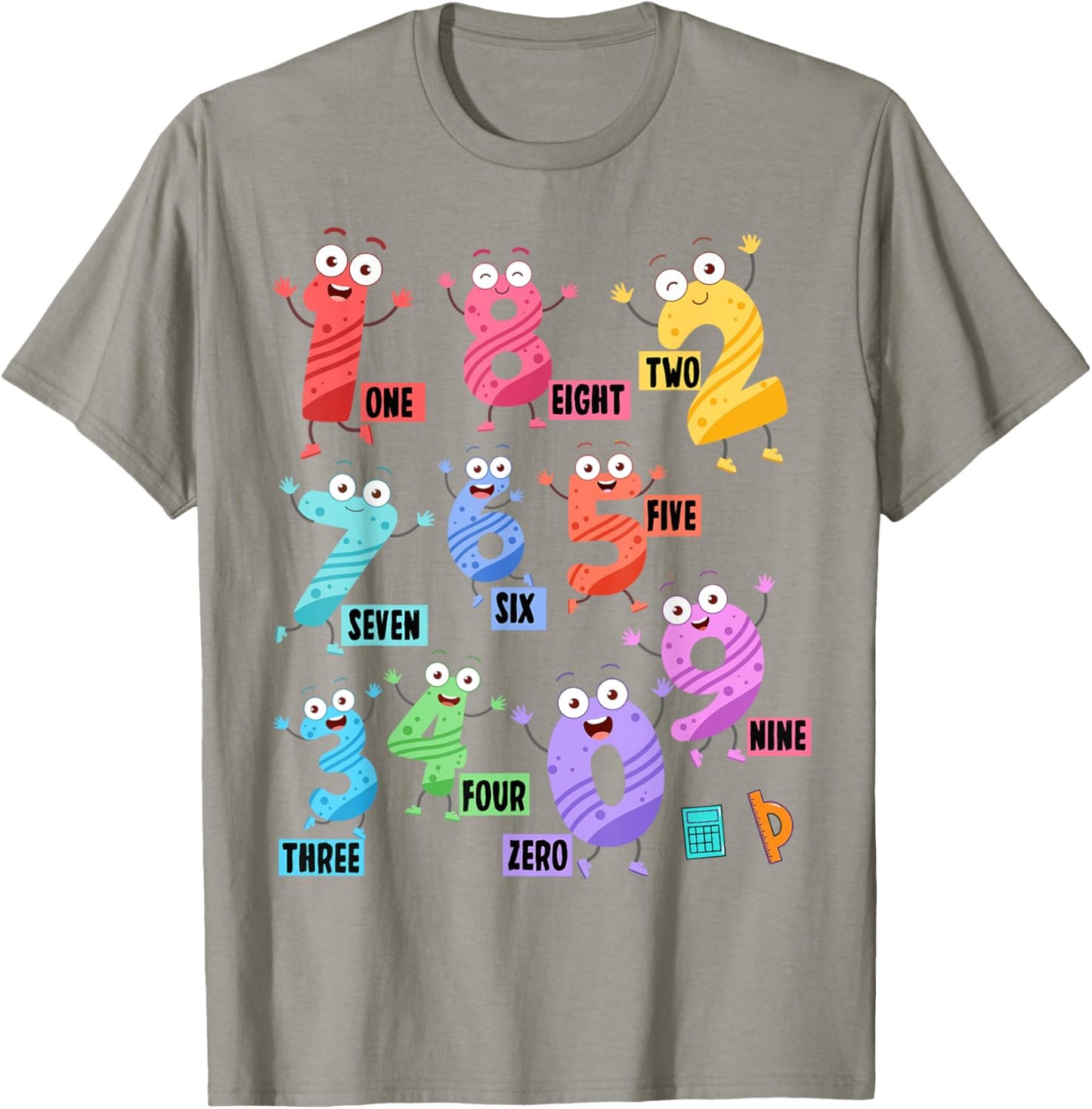 Maths Day Costume With Numbers On Idea Kids Maths Number T-Shirt - T-Shirt | Sand