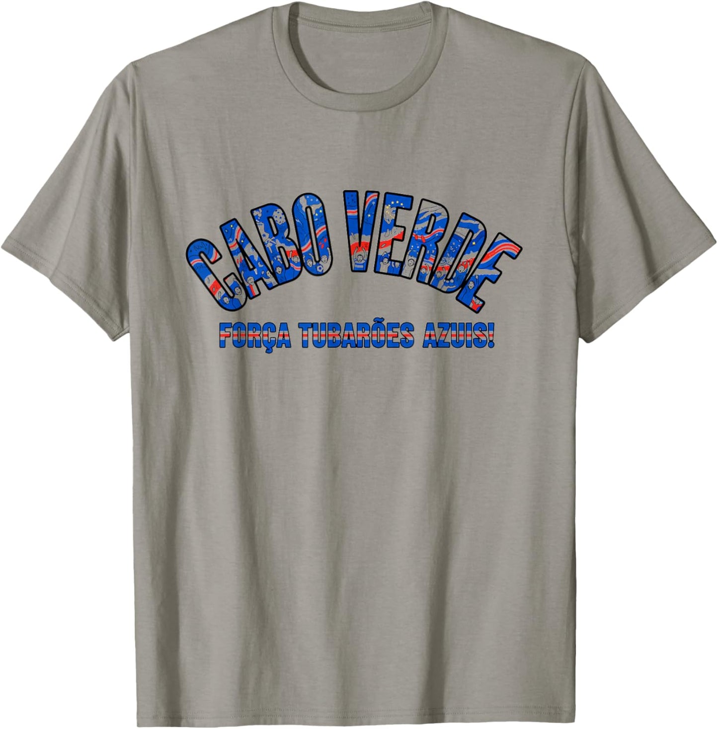 Soccer Fan Shirt 2026 Cabo Verde Forca Tubaroes Azuis T-Shirt - T-Shirt | Sand