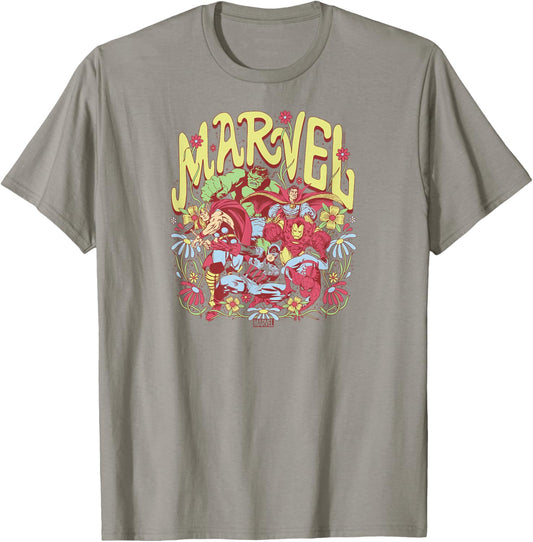 Marvel - Floral T-Shirt - T-Shirt | Sand