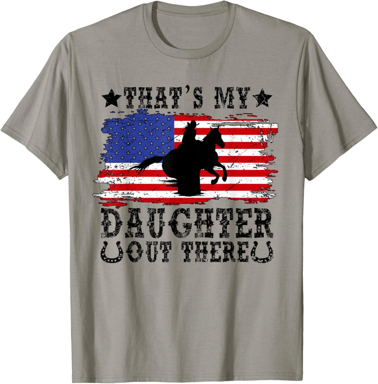 My Daughter Barrel Racing Mom Of A Barrel Racer Mother T-Shirt - T-Shirt | Sand