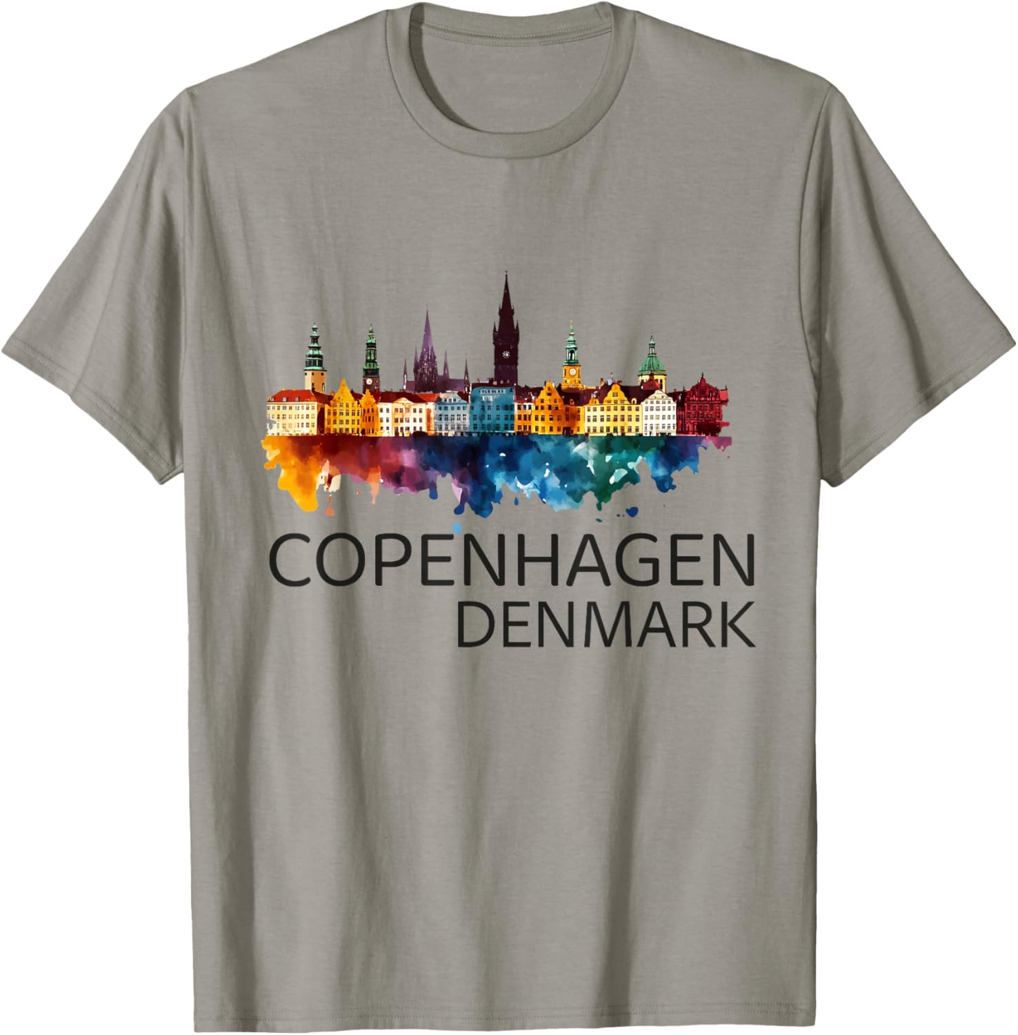Copenhagen Souvenir Denmark Skyline Proud Danish Men Women T-Shirt - T-Shirt | Sand