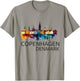 Copenhagen Souvenir Denmark Skyline Proud Danish Men Women T-Shirt - T-Shirt | Sand