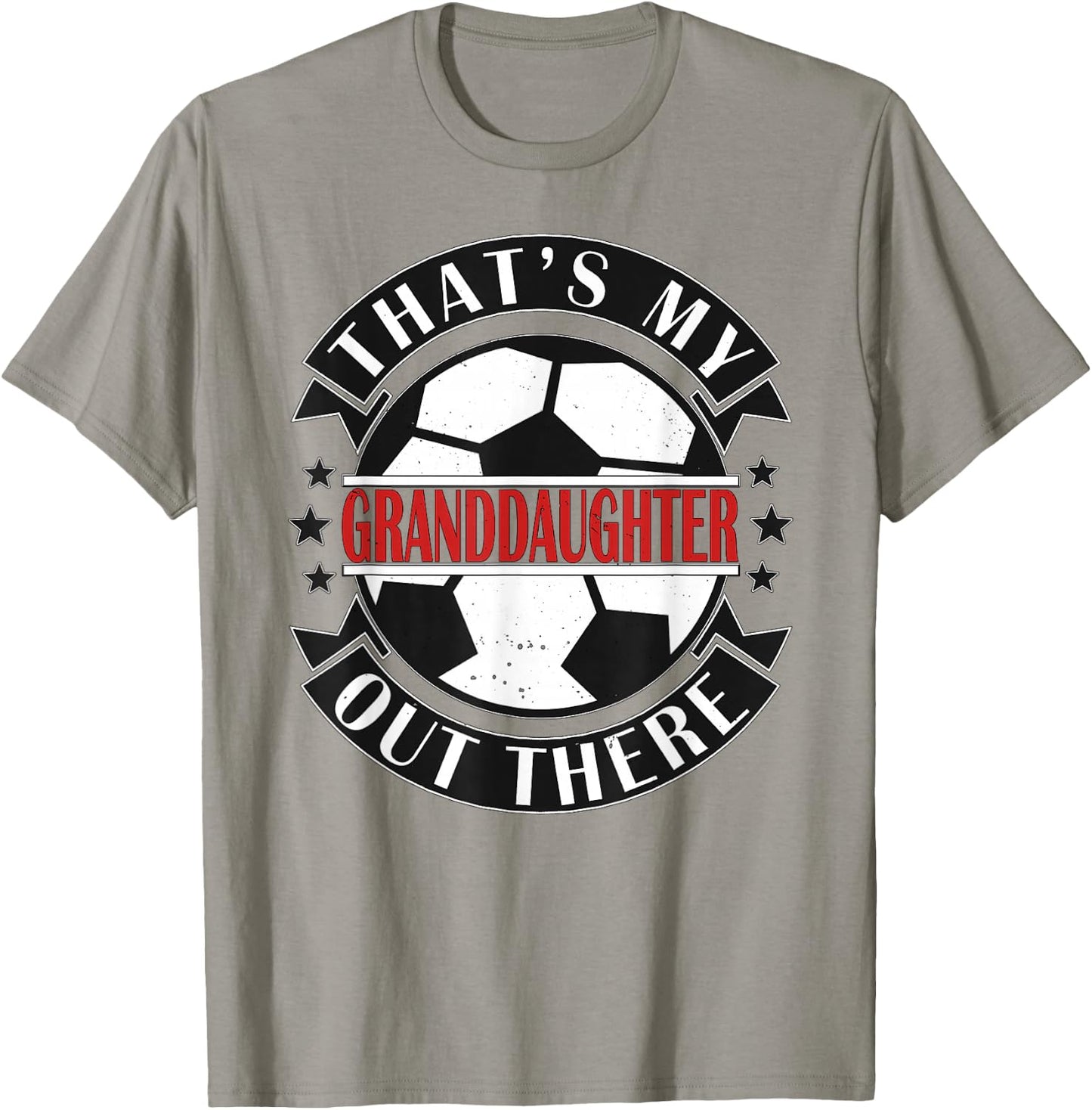 Das ist meine Enkelin da draußen Football Grandma Opa T-Shirt - T-Shirt | Sand