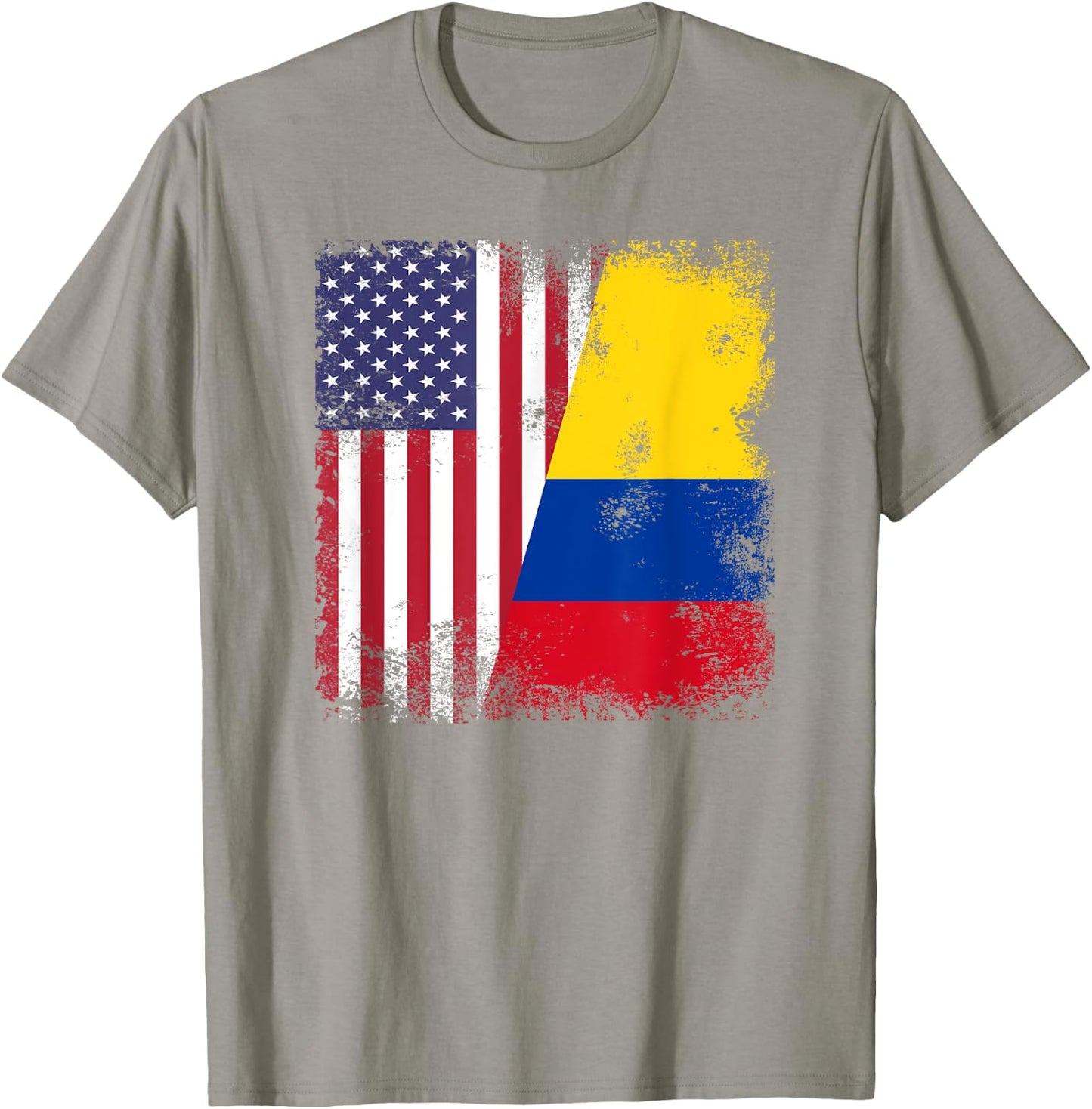 Half Colombian Flag | Vintage Colomobia USA Gift T-Shirt - T-Shirt | Sand