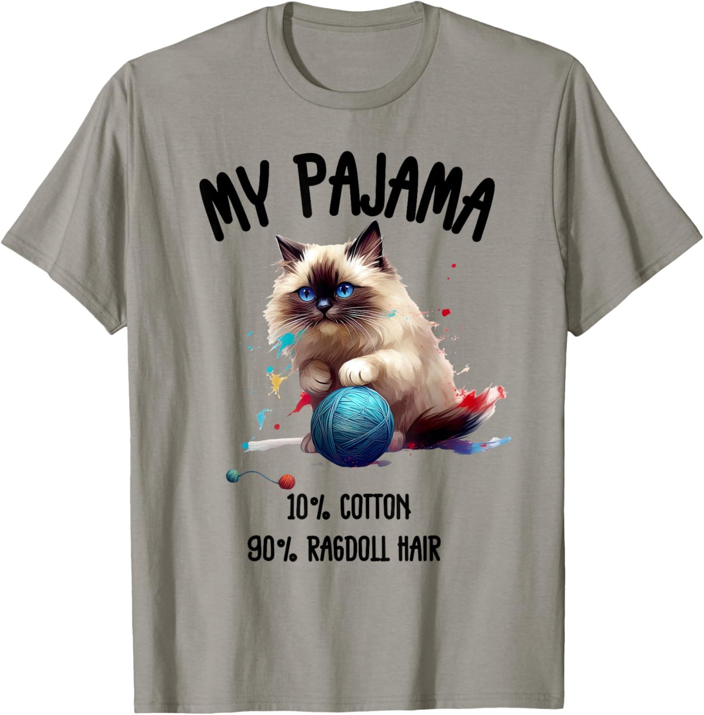 Pajama Ragdoll Cat Perfect for Cat Lovers! Women Kids T-Shirt - T-Shirt | Sand