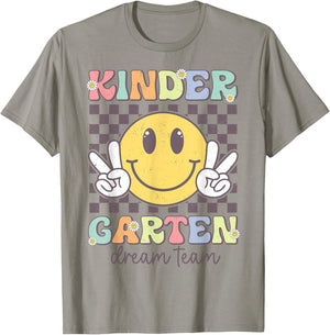 Kindergarten Dream Team Smile Back To School Teachers Kids T-Shirt - T-Shirt | Sand