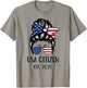 US Citizen Est 2025 New Citizenship American USA Girl 2025 T-Shirt - T-Shirt | Sand