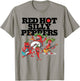 Red Hot Silly Peppers Funny Parody Cute Chilli Music Band T-Shirt - T-Shirt | Sand