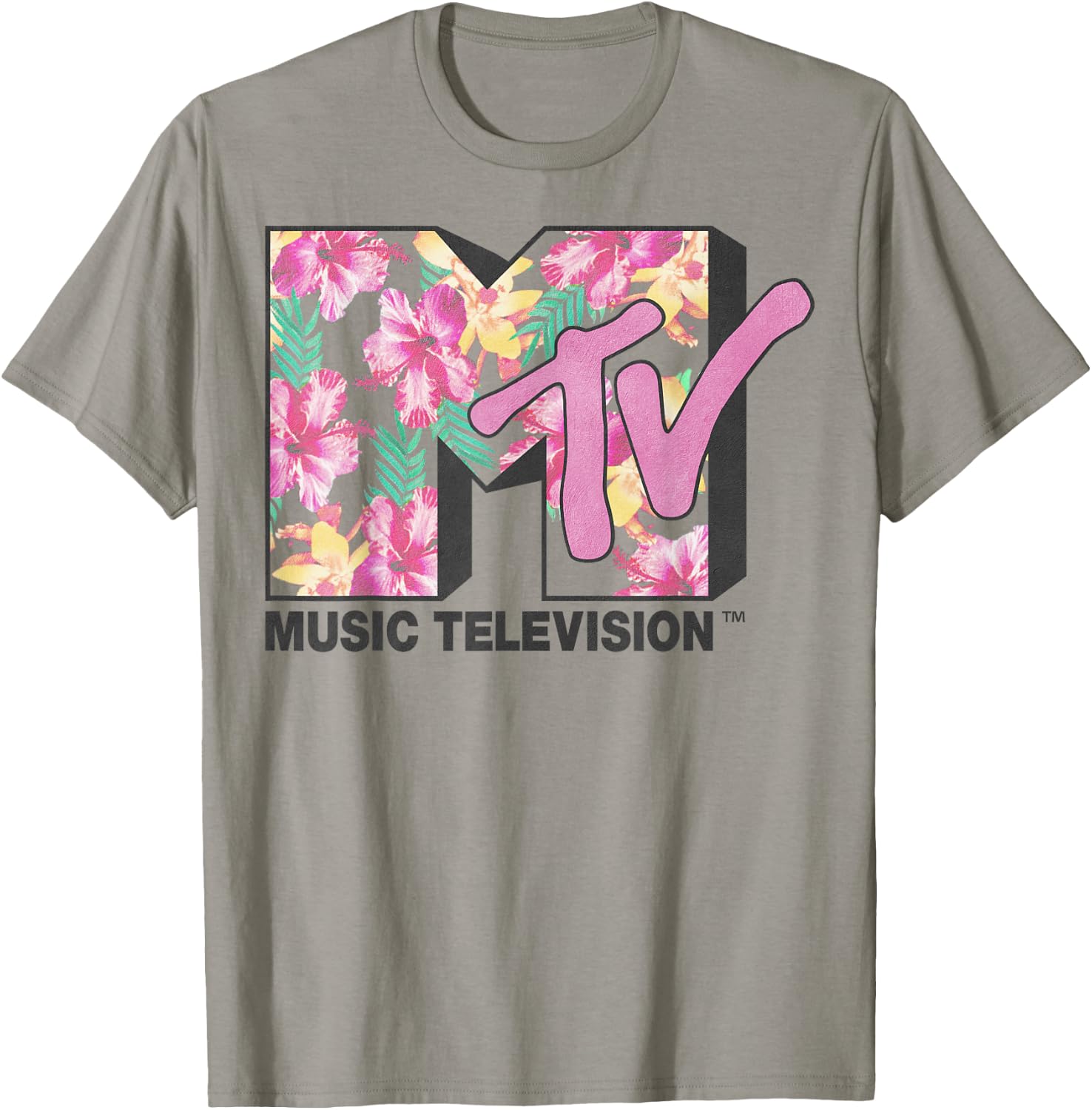 MTV Aloha Flower Logo Graphic T-Shirt - T-Shirt | Sand
