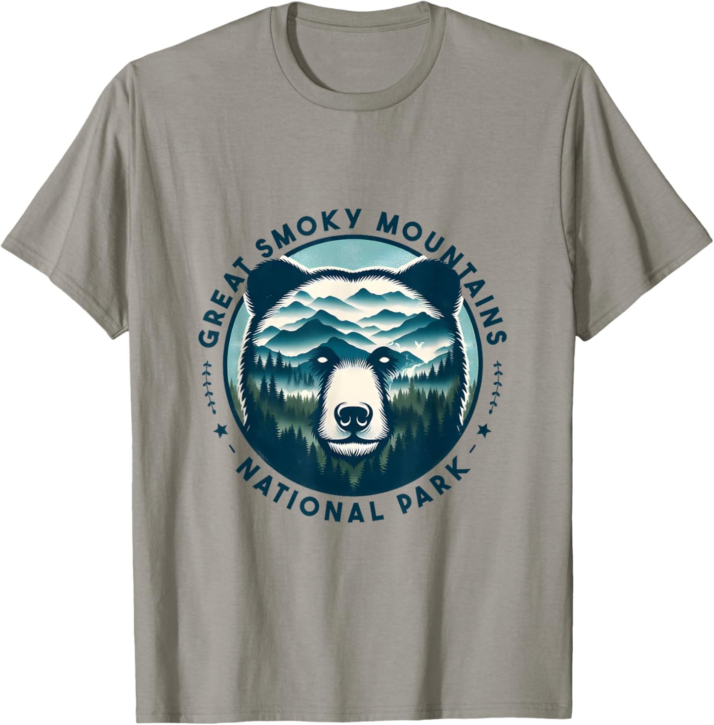 Hiking Camping Great Smoky Mountains National Park Bear T-Shirt - T-Shirt | Sand