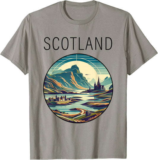 Scotland scenery Art Deco T-Shirt - T-Shirt | Sand