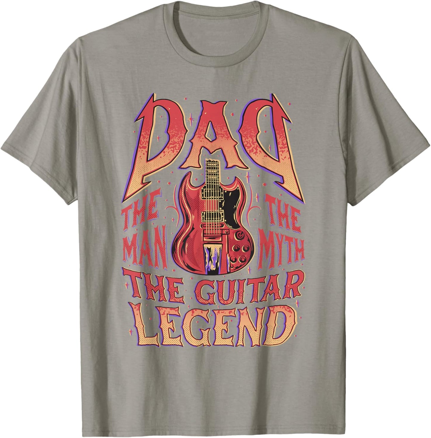 Guitarist Dad Electric Guitar Legend Father's Day Music T-Shirt - T-Shirt | Sand