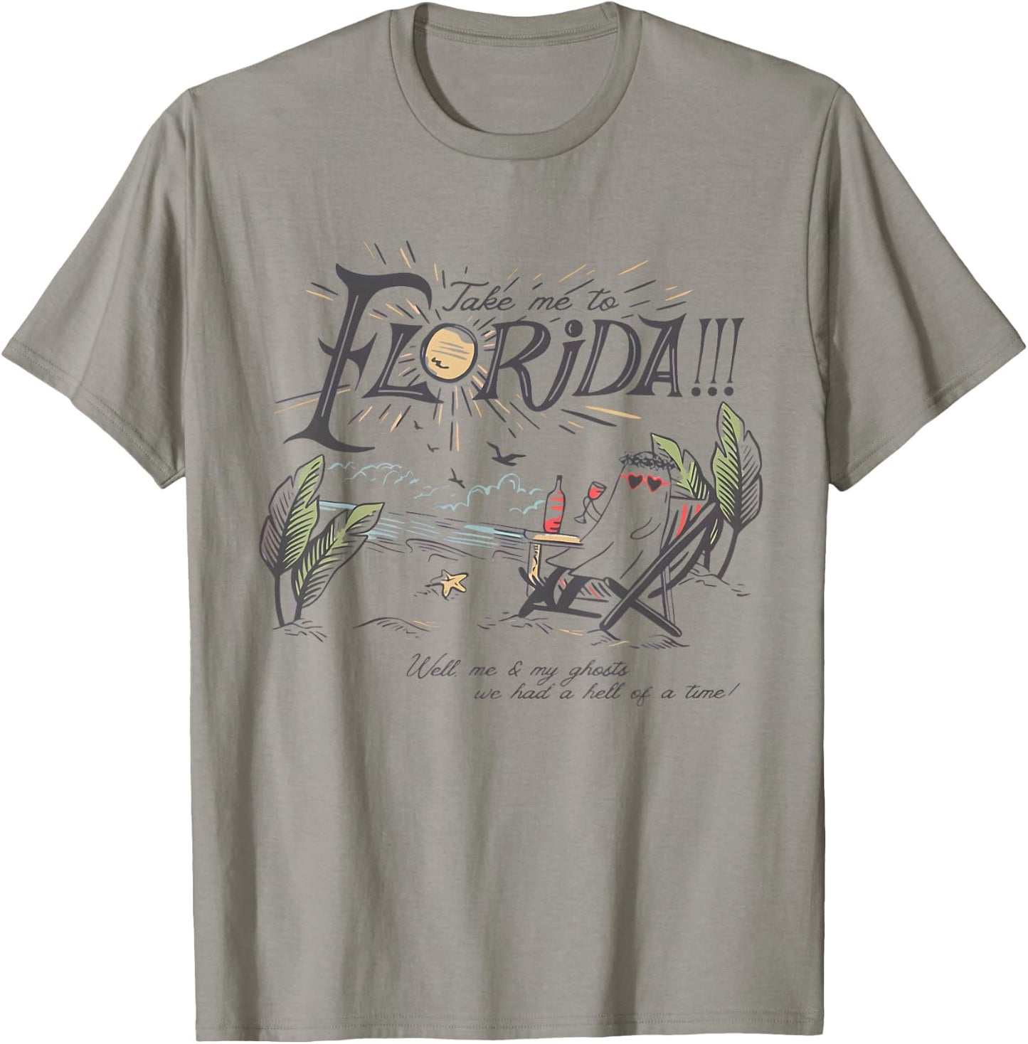 Take Me to The Florida Funny Ghost On The Beach T-Shirt - T-Shirt | Sand