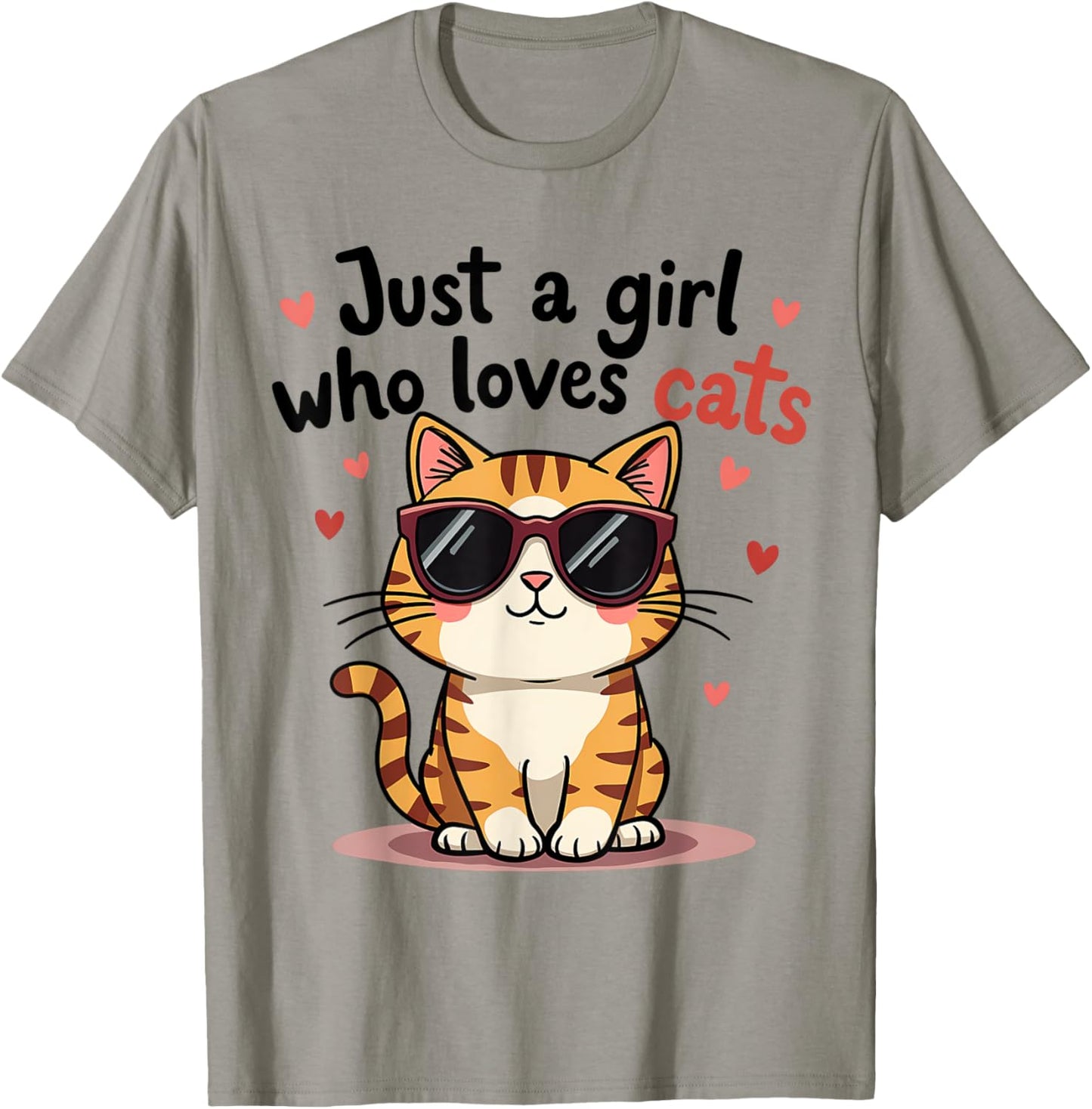 Cats Just A Girl Who Loves Cats T-Shirt - T-Shirt | Sand