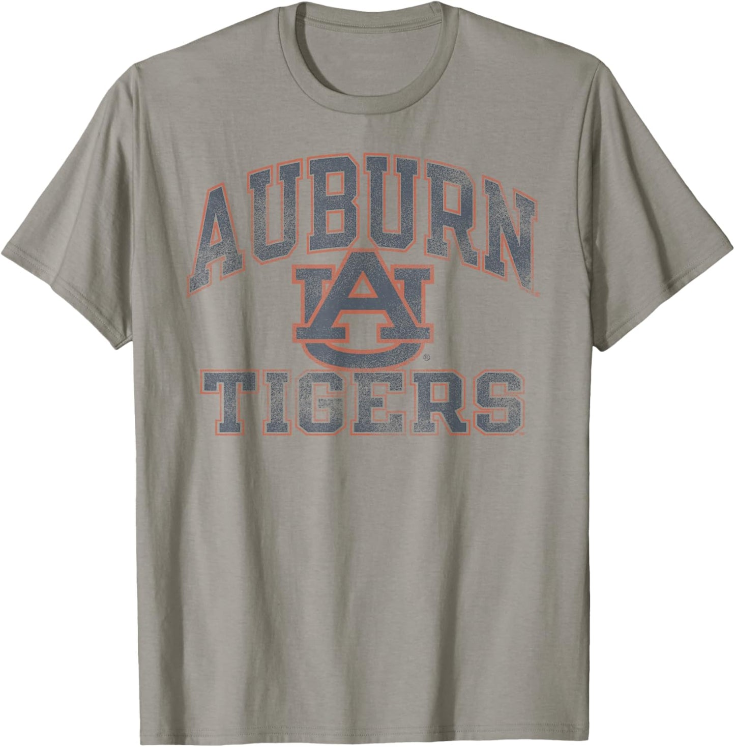 Auburn Tigers Vintage Worn Gray Officially Licensed T-Shirt - T-Shirt | Sand