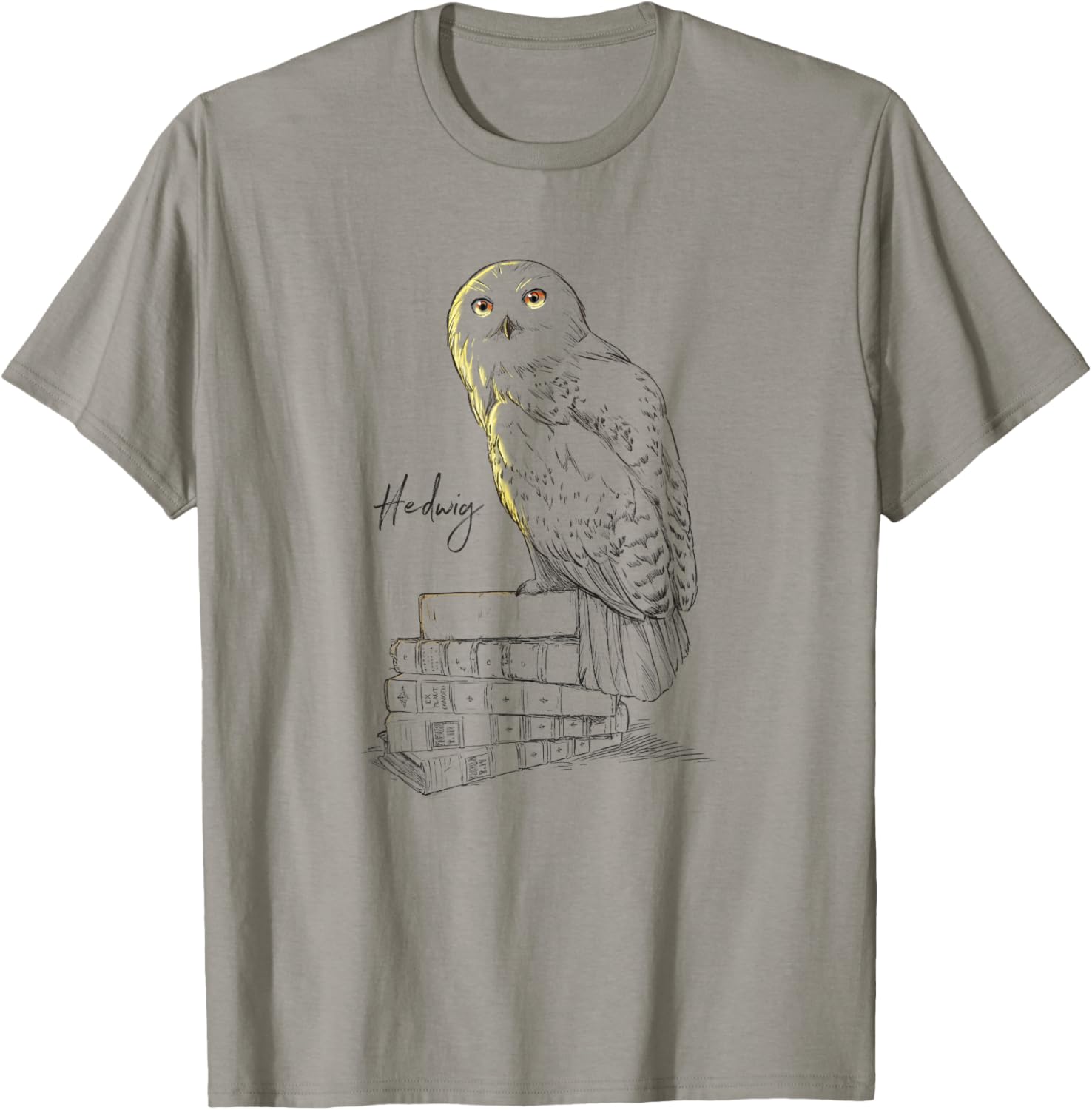 Harry Potter Hedwig Harry's Pet Owl Sketch Chest Portrait T-Shirt - T-Shirt | Sand