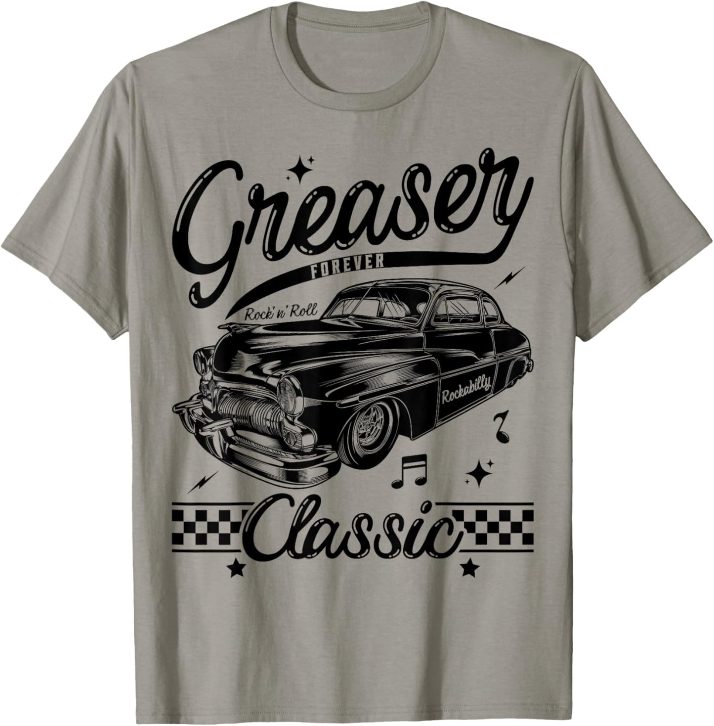 Greaser Forever 1950s Sock Hop Retro 50s Vintage Rockabilly T-Shirt - T-Shirt | Sand