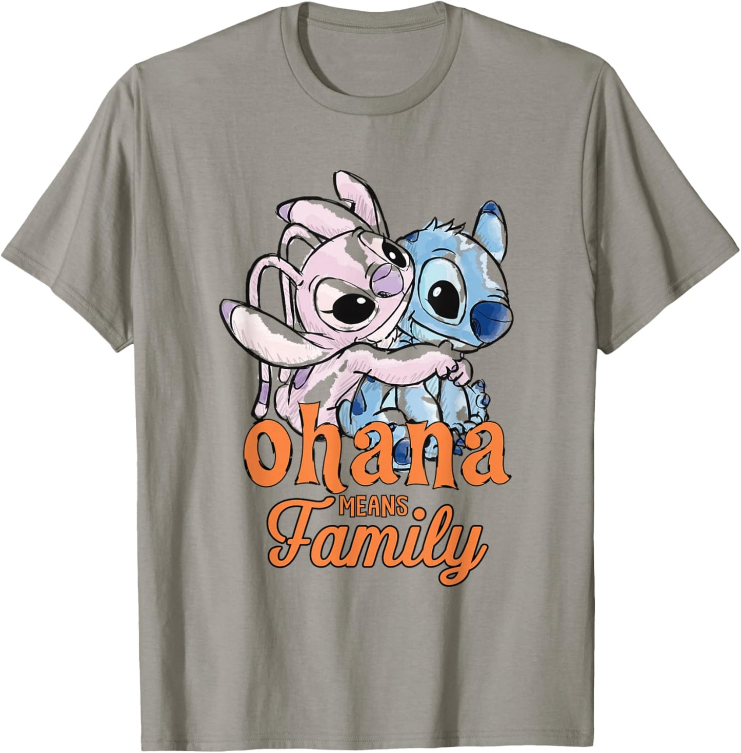 Lilo & Stitch Ohana Angel Hug T-Shirt - T-Shirt | Sand