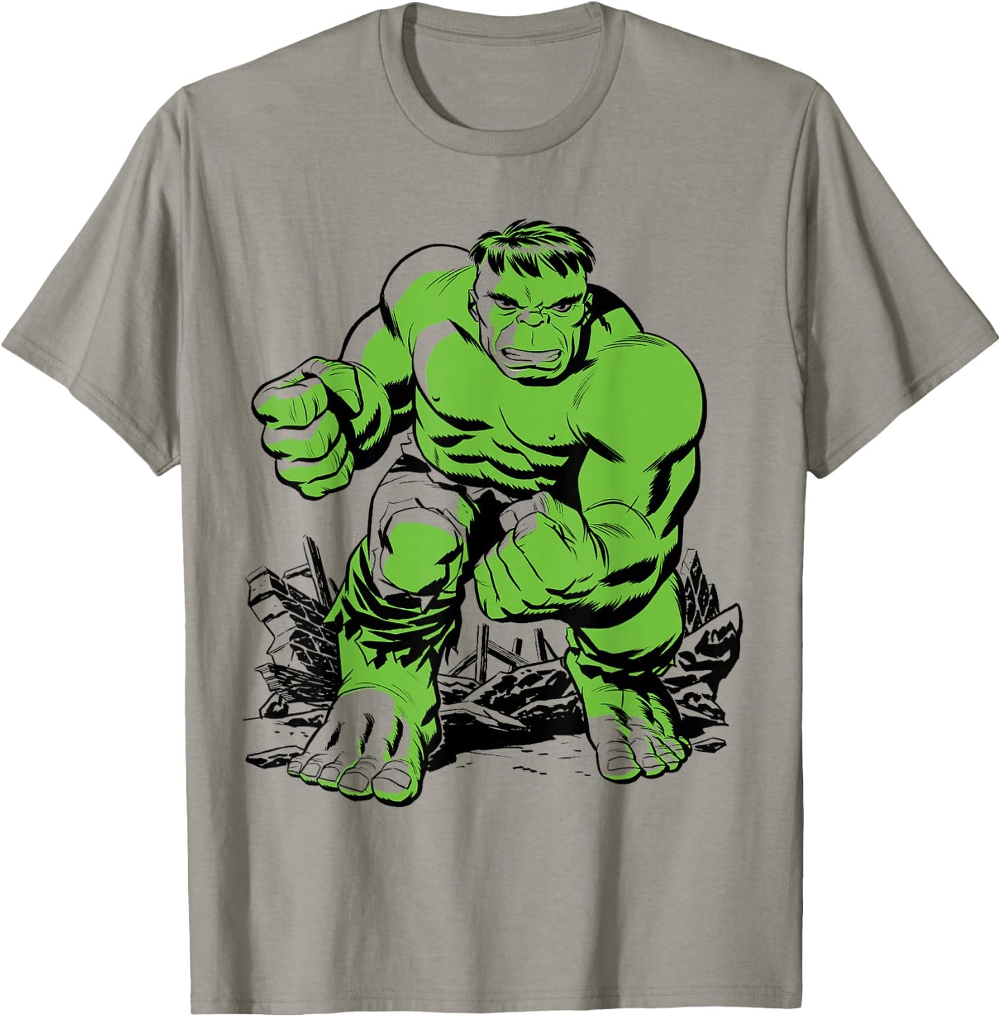 Marvel The Incredible Hulk Retro Comic Art T-Shirt - T-Shirt | Sand