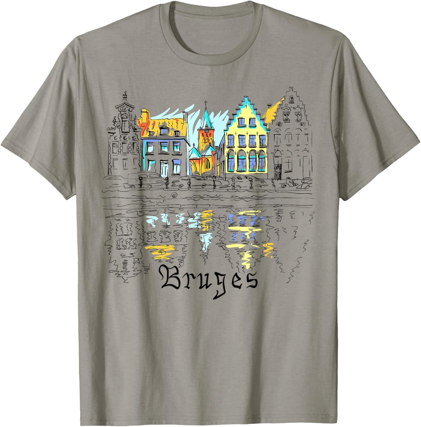 Travel Europe Belgium Bruges Family Vacation Souvenir T-Shirt - T-Shirt | Sand