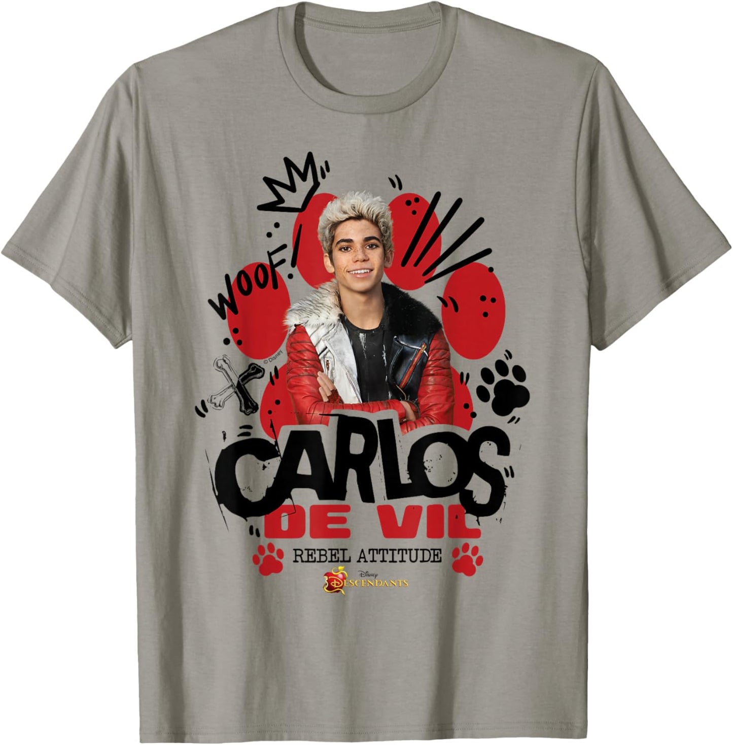Descendants - Carlos De Vil Rebel Attitude T-Shirt - T-Shirt | Sand