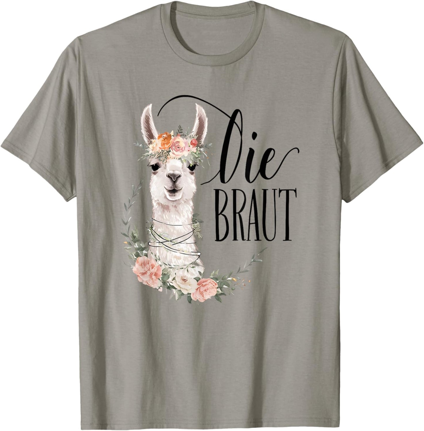 Braut Bride to be Lama Alpaka Alpaca Verlobung Braut JGA T-Shirt - T-Shirt | Sand