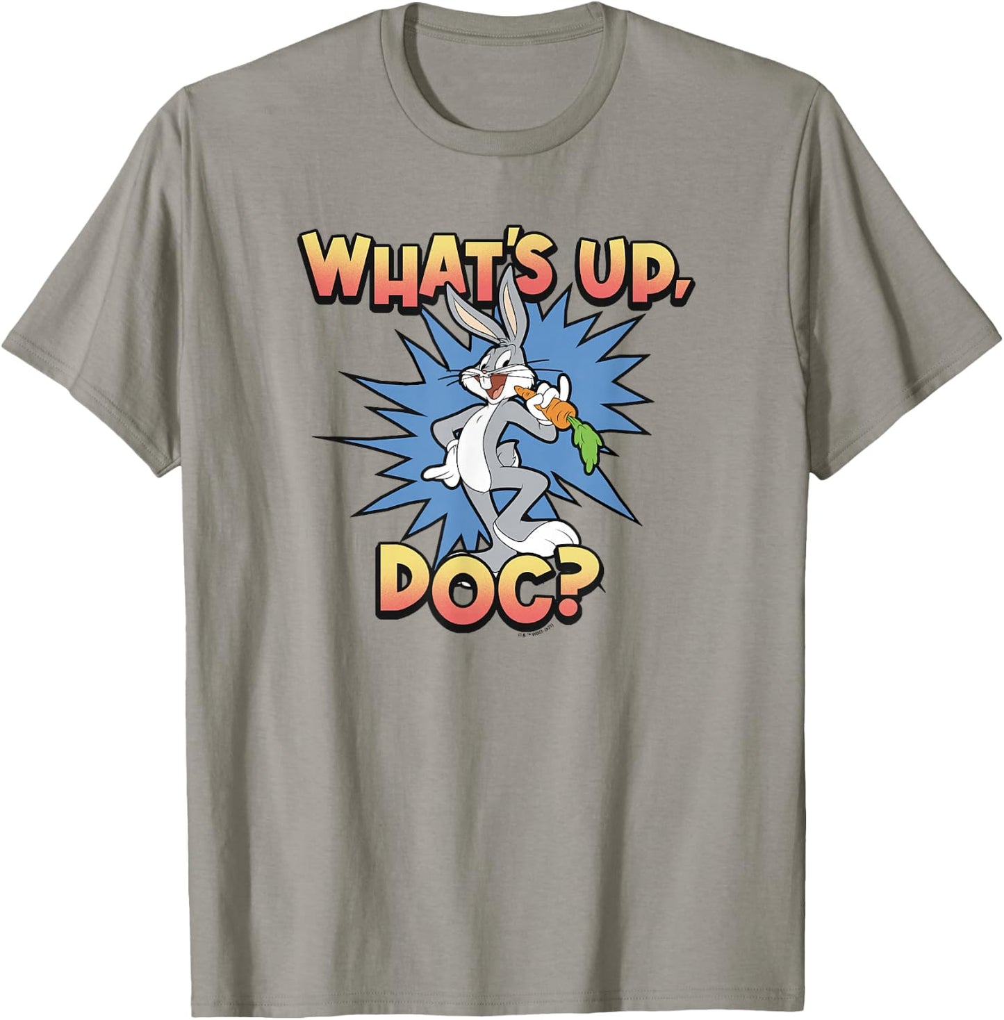 Looney Tunes Bugs Bunny Classic What's Up Doc Carrot Action T-Shirt - T-Shirt | Sand