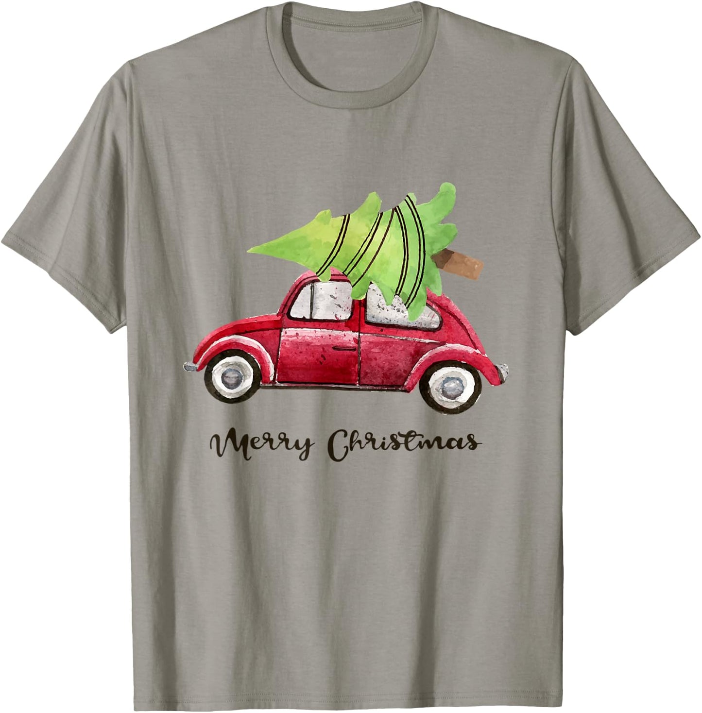 Red Truck Christmas Tree Pajamas T-Shirt - T-Shirt | Sand