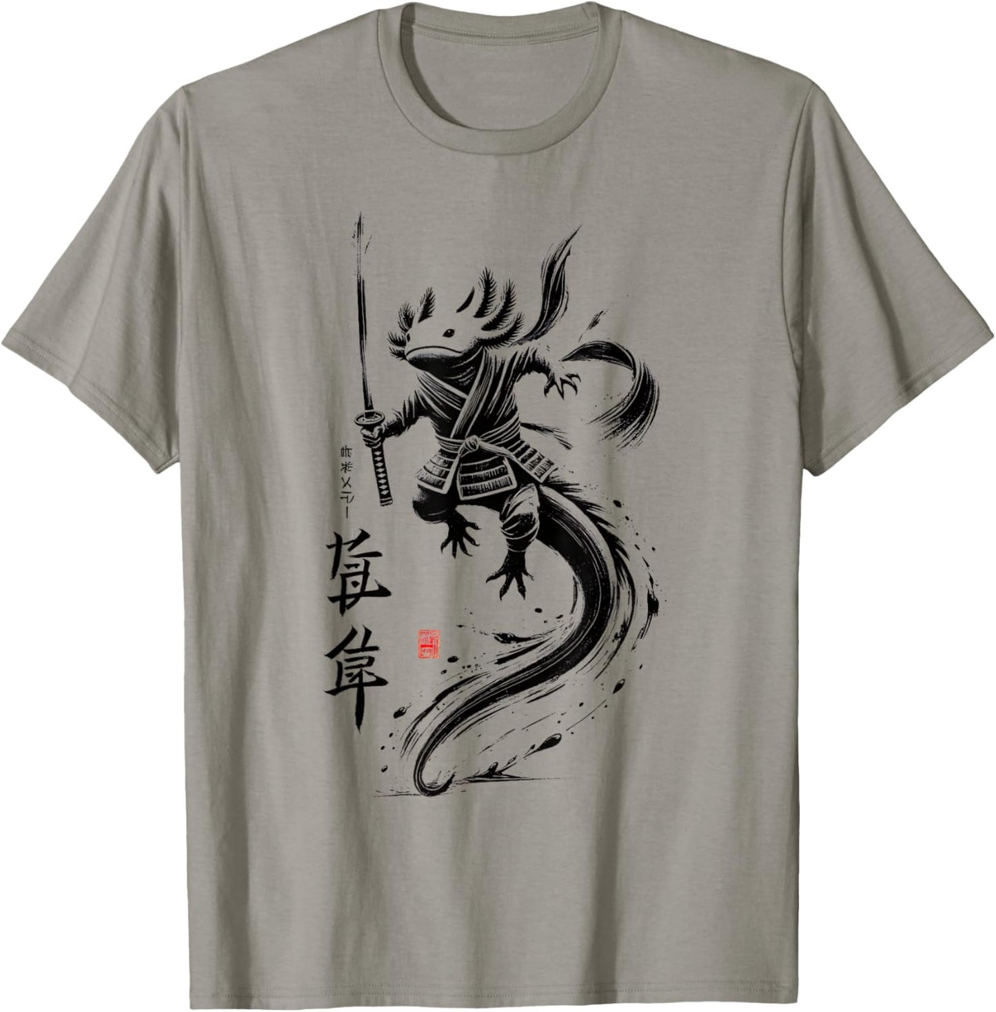 Japan Axolotl Ninja Japanese Samurai Warrior Boys Girls Kids T-Shirt - T-Shirt | Sand