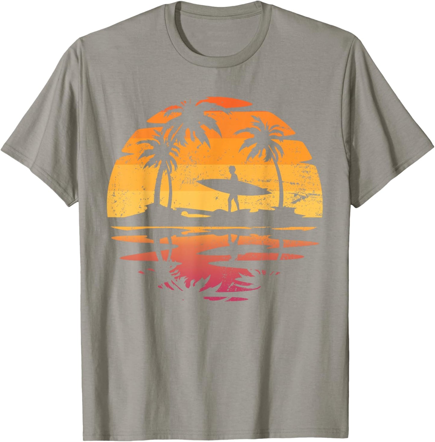 Water Sports Surfer Tropical Summer Sunset Surfing T-Shirt - T-Shirt | Sand