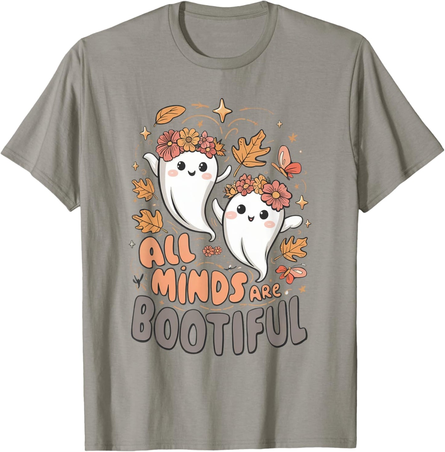 All Minds Are Bootiful Ghost Fall SPED Teacher Halloween T-Shirt - T-Shirt | Sand