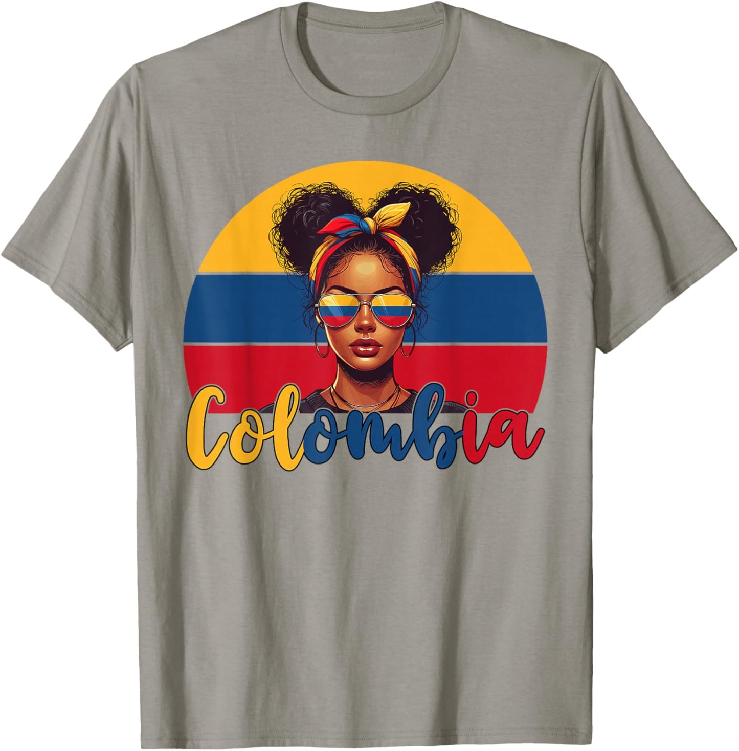 Colombian Girl Colombia Flag Proud Afro Colombian Women T-Shirt - T-Shirt | Sand