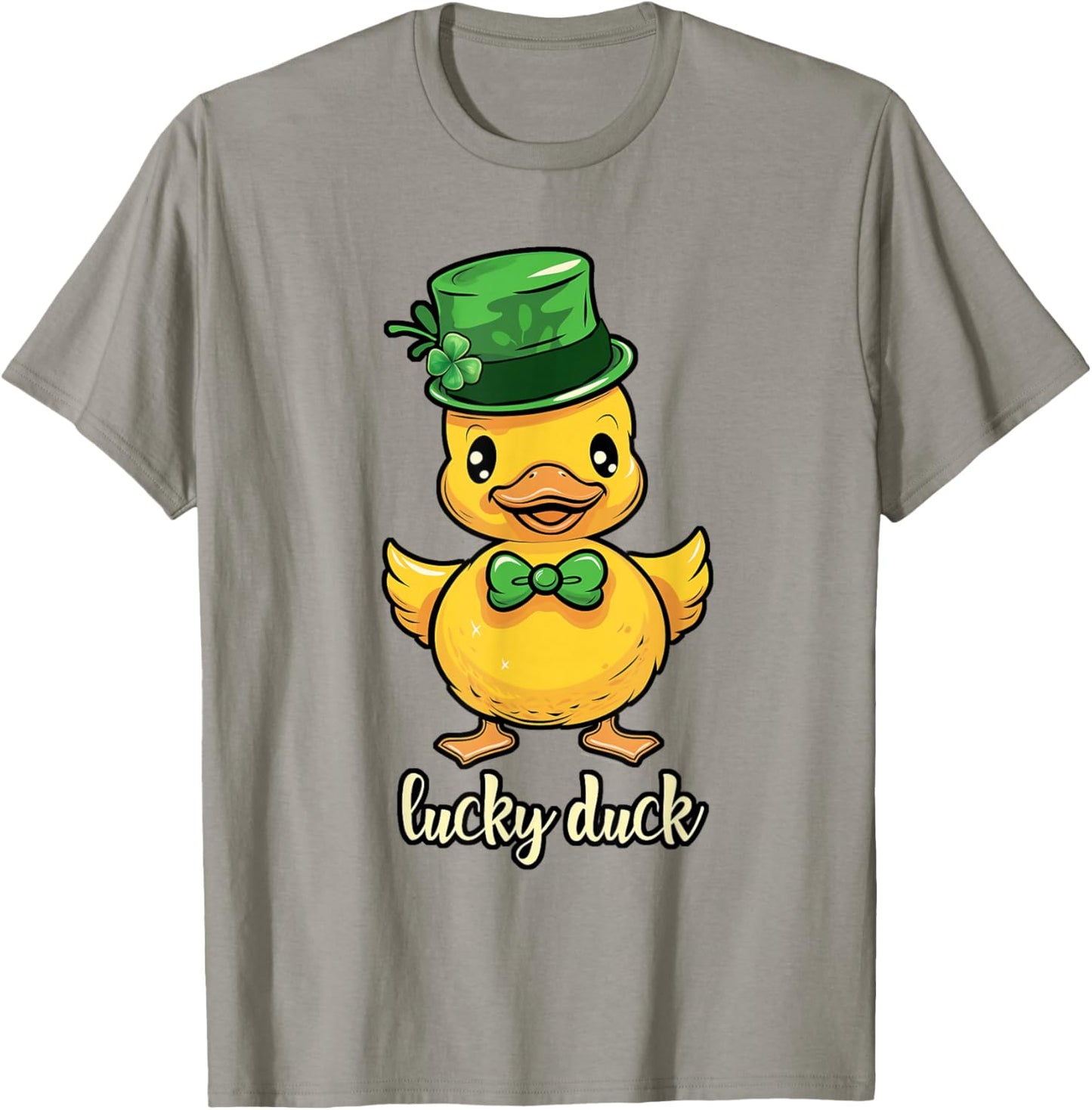 Cute St Patricks Day Lucky Duck for Kids Boys Girls Women T-Shirt - T-Shirt | Sand