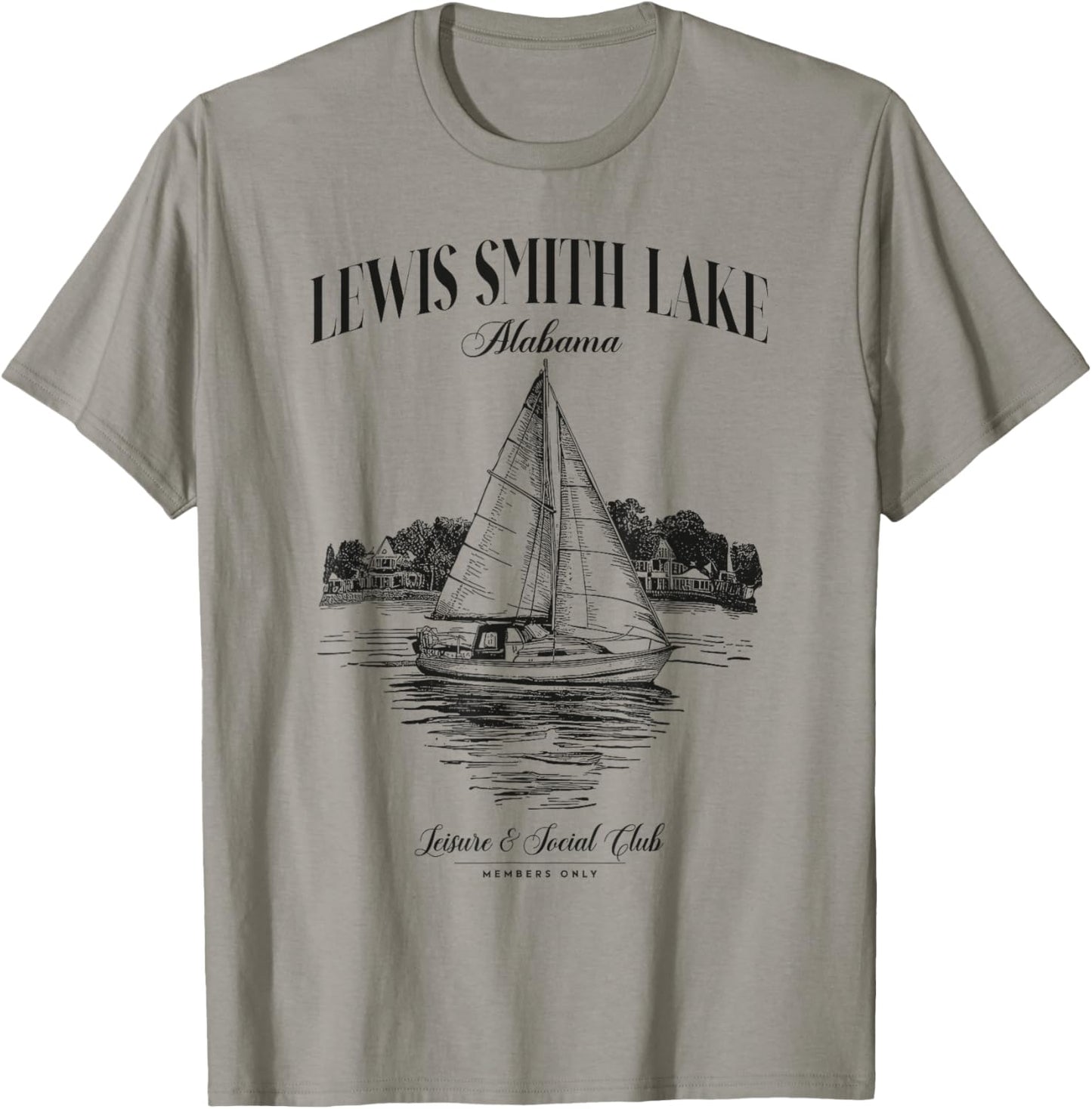 Lewis Smith Lake Alabama Outdoors Vintage T-Shirt - T-Shirt | Sand