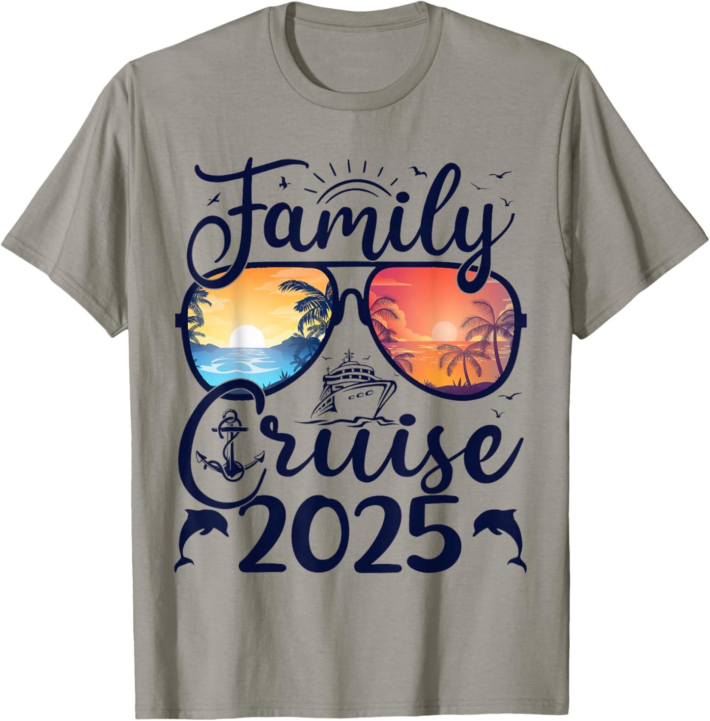 Family Cruise 2025 Summer Vacation Matching Family Cruise T-Shirt - T-Shirt | Sand