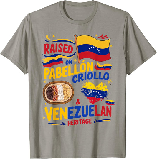 Venezuelan Flag Food Idea & Venezuela Heritage T-Shirt - T-Shirt | Sand